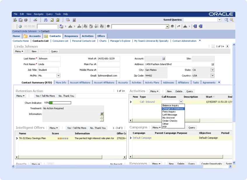 Oracle Siebel CRM