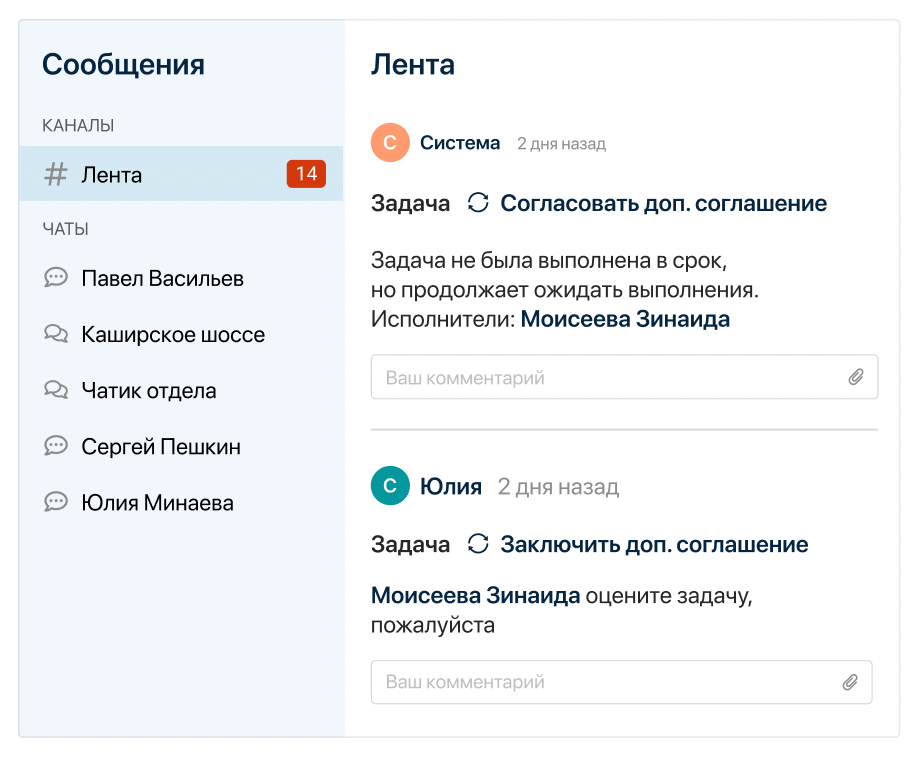 Работа с мессенджерами c CRM-системе ELMA365